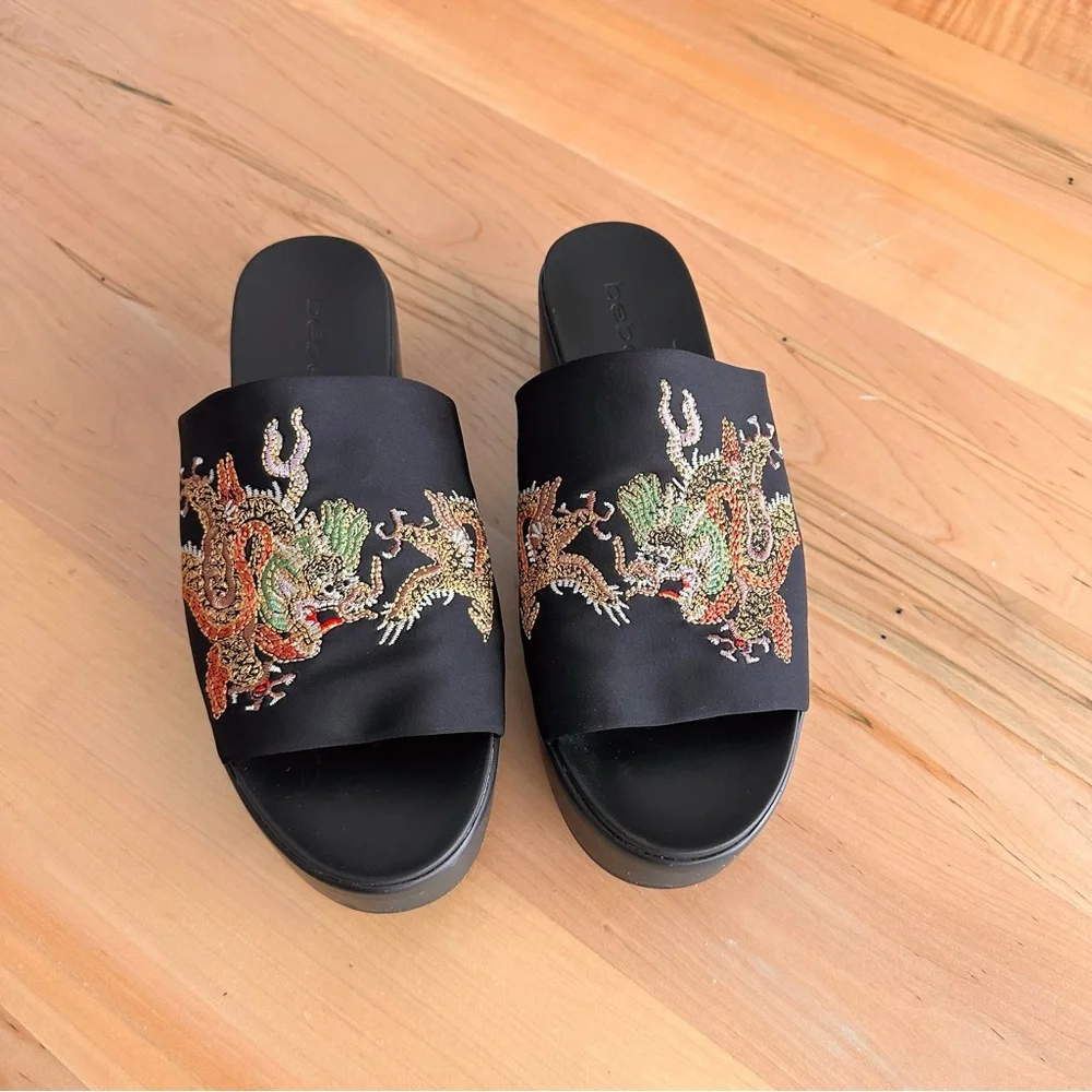 bebe platform sandals 9 - Picture 1 of 6